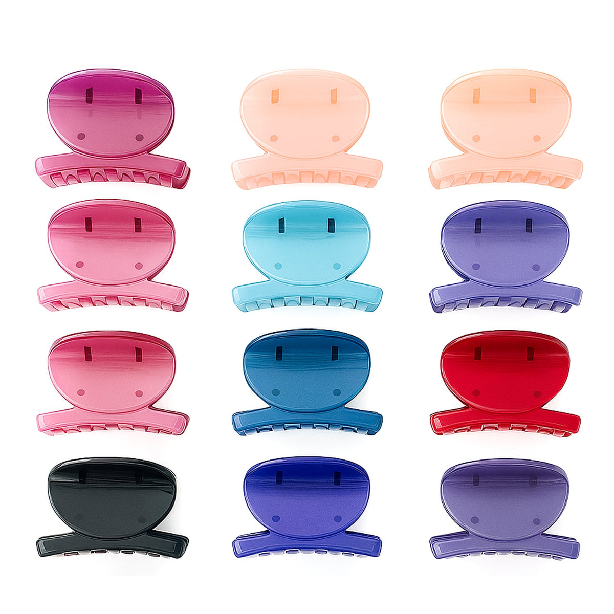Unique Design Hair Claw Clips - 12 Pcs (C128)