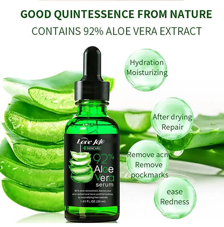 Love JoJo Skin Care Aloe Vera Serum (Black) - 30ml × 2Pcs (Offer)