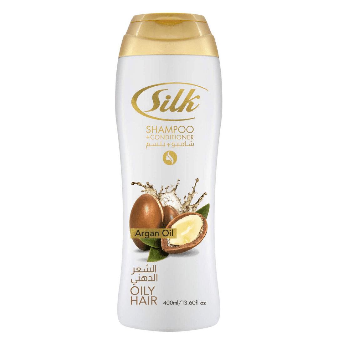 Silk Argan Oil Shampoo + Conditioner For Oily Hair - 400ml