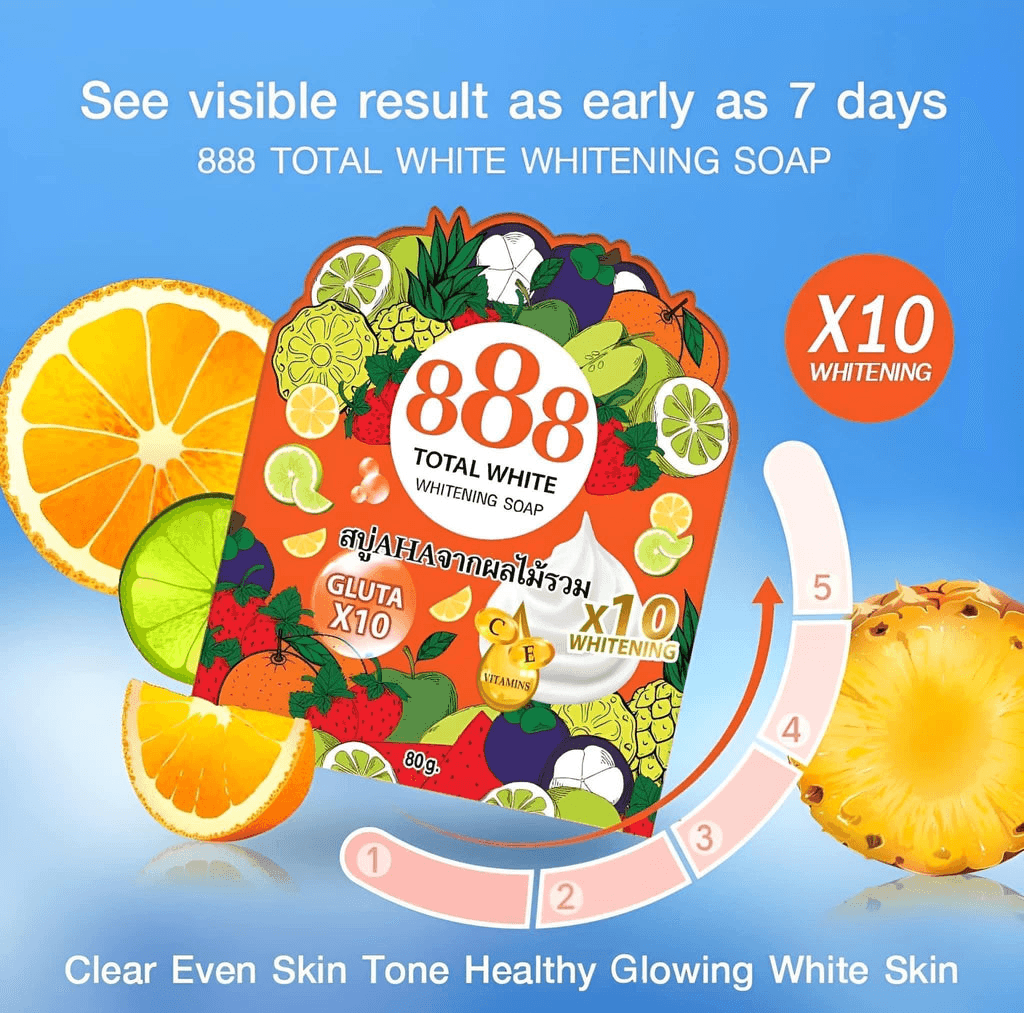 888 Total White 10X Whitening Soap - 80g - Pinoyhyper