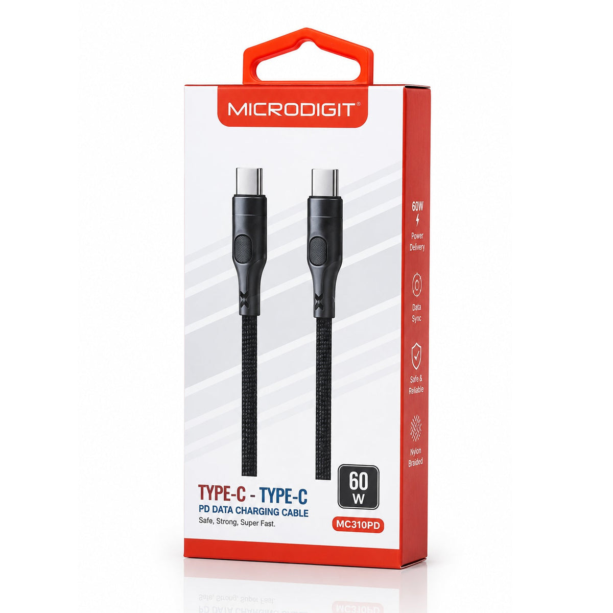 Microdigit 60W Type C - Type C PD Data Charging Cable - MC310PD