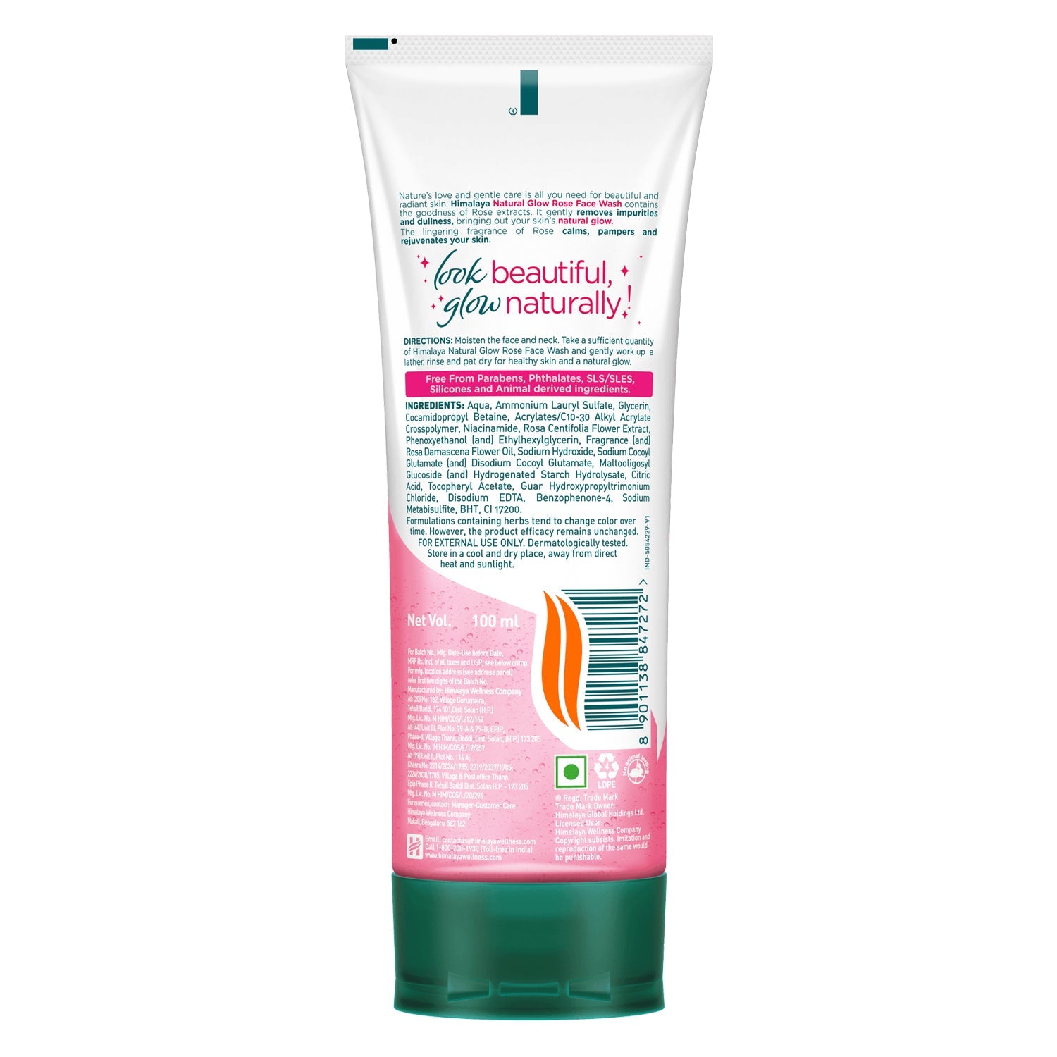 Himalaya Natural Glow Rose Face Wash - 100ml