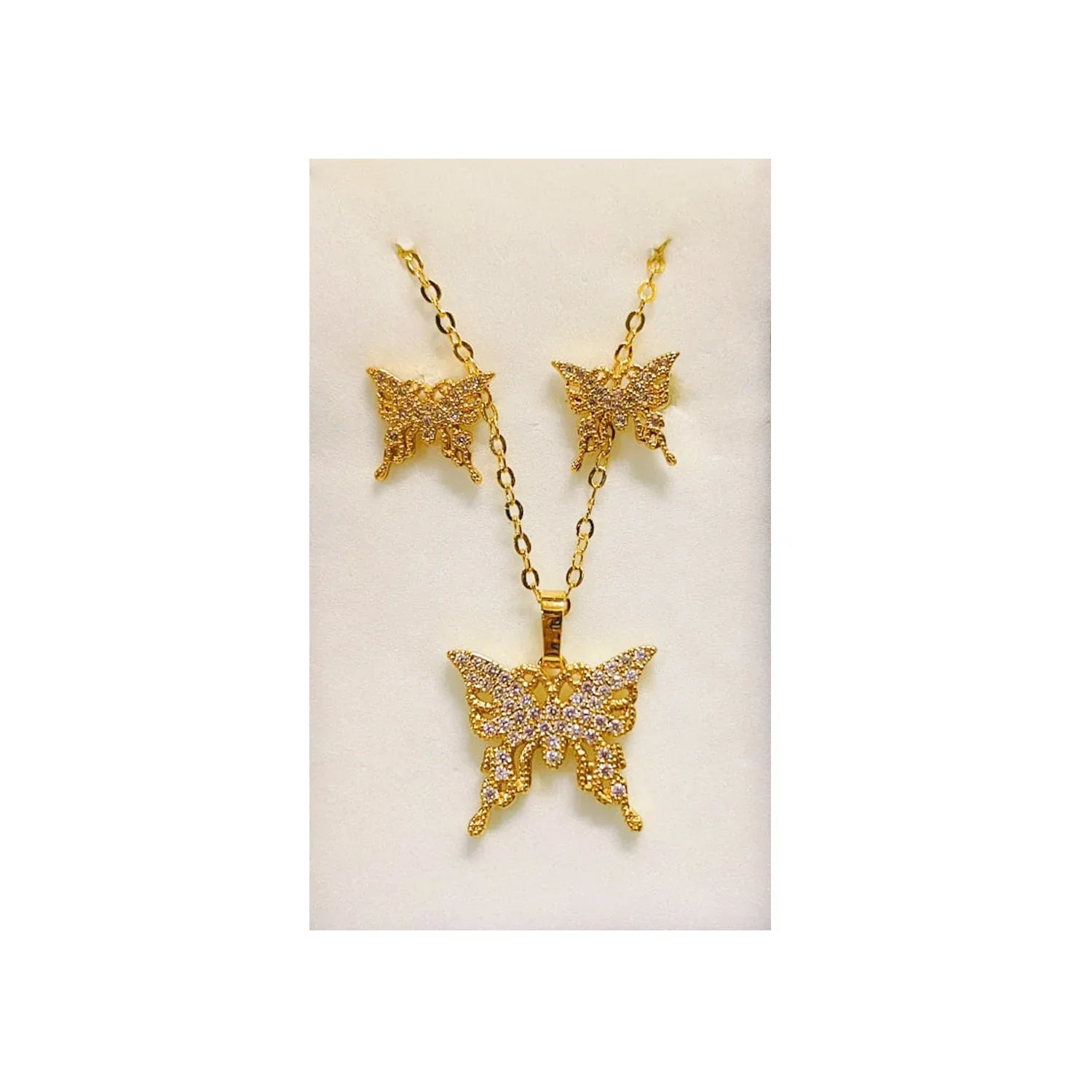 Korean Style Golden Stainless Steel Jewelry Set - FJ4228