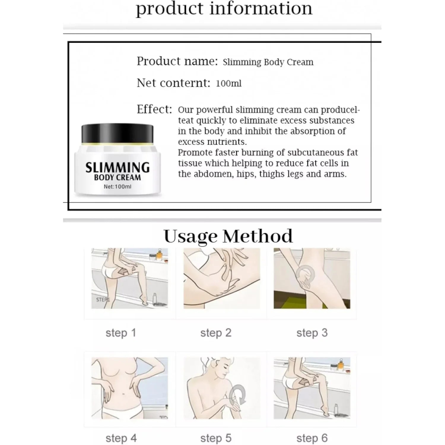 Aichun Beauty Effective Body Cream - 100ml