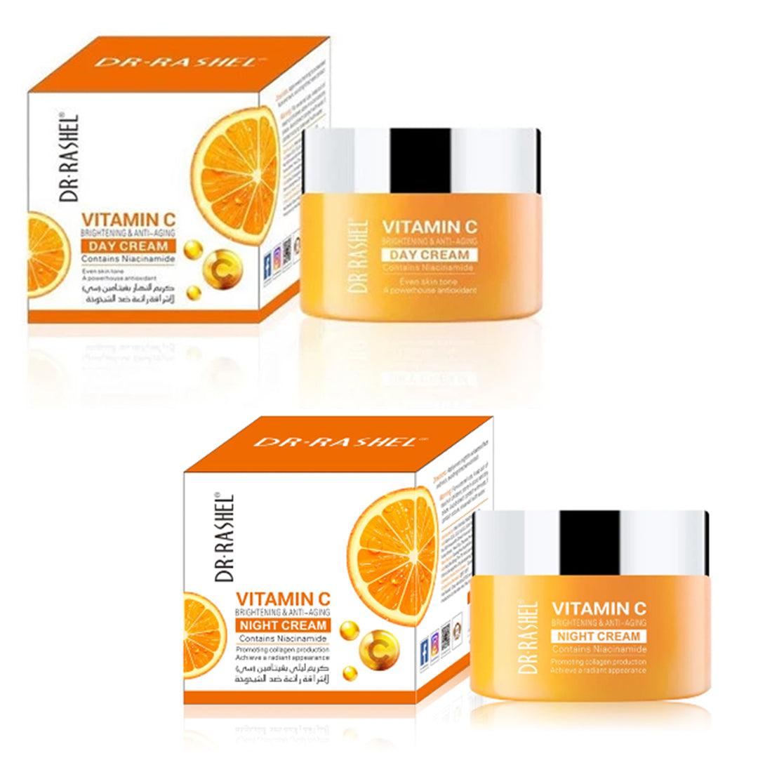 Dr.Rashel Vitamin C Brightening & Anti-Aging Day + Night Cream - 50g×2Pcs (Offer)