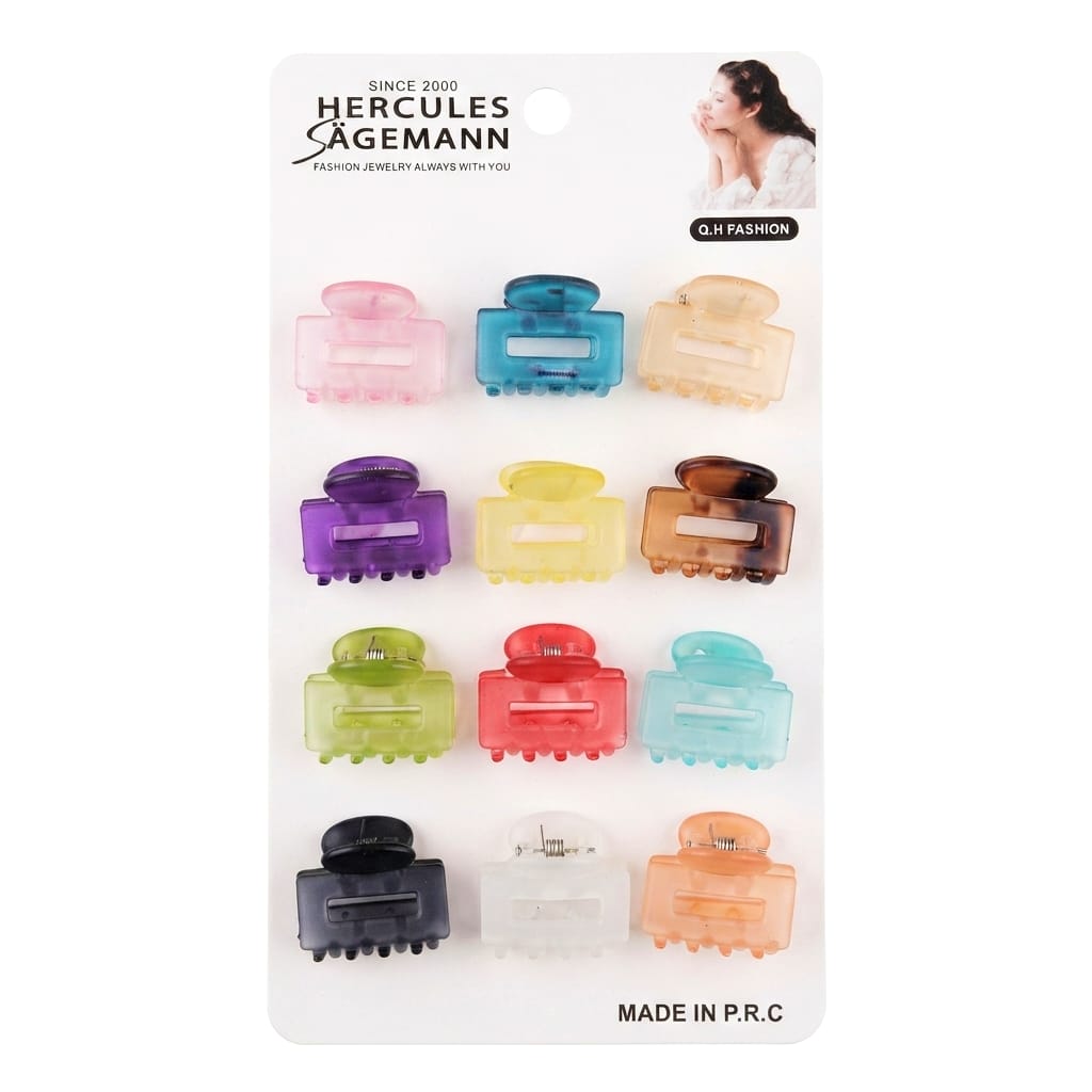 Unique Design Hair Claw Clips - 12 Pcs (C150)