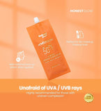 Honest Glow Tinted Papaya Sunscreen SPF 50 PA+++ - 50g