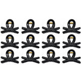 Fashionable Bow Shaped Hair Clips - 12 Pcs (A-1)