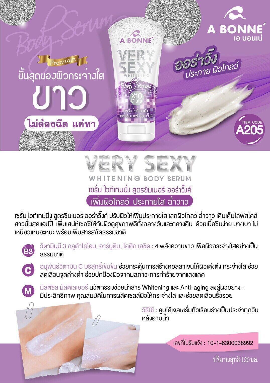 A Bonne Very Sexy Whitening Body Serum x10 Gluta - 120ml - Pinoyhyper