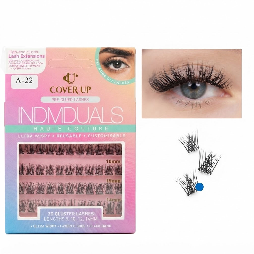 Cover Up Pre-Glued 3D Cluster Eyelashes A-22