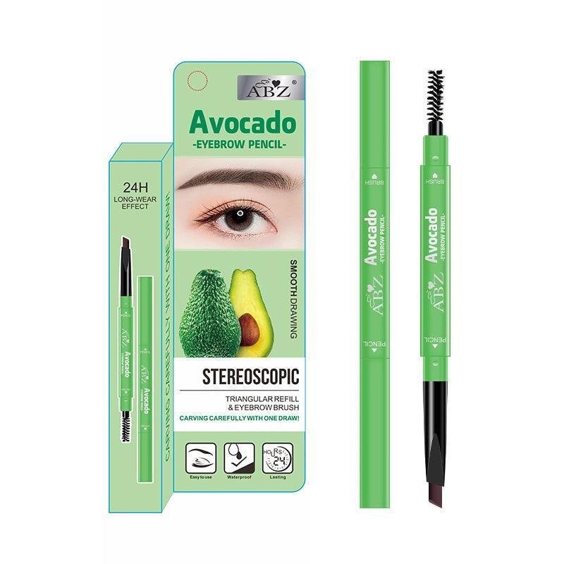 Abz Avocado Waterproof Eyebrow Brush and Eyebrow Pencil (Black) 01 - Pinoyhyper