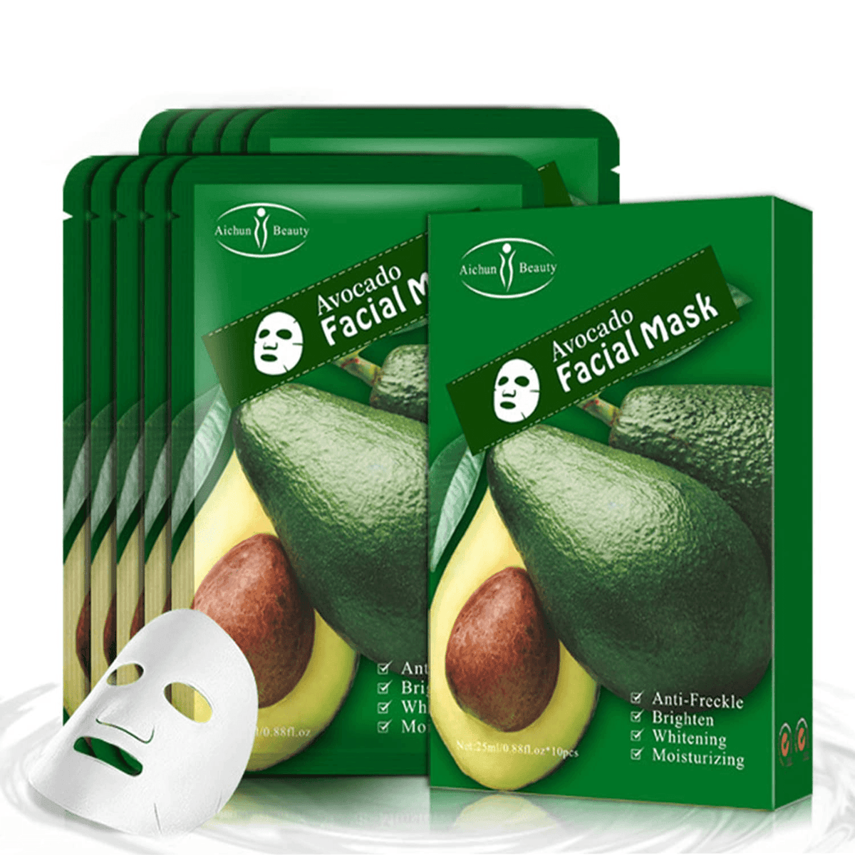 Aichun Beauty Acocado Facial Mask - 3pcs - Pinoyhyper