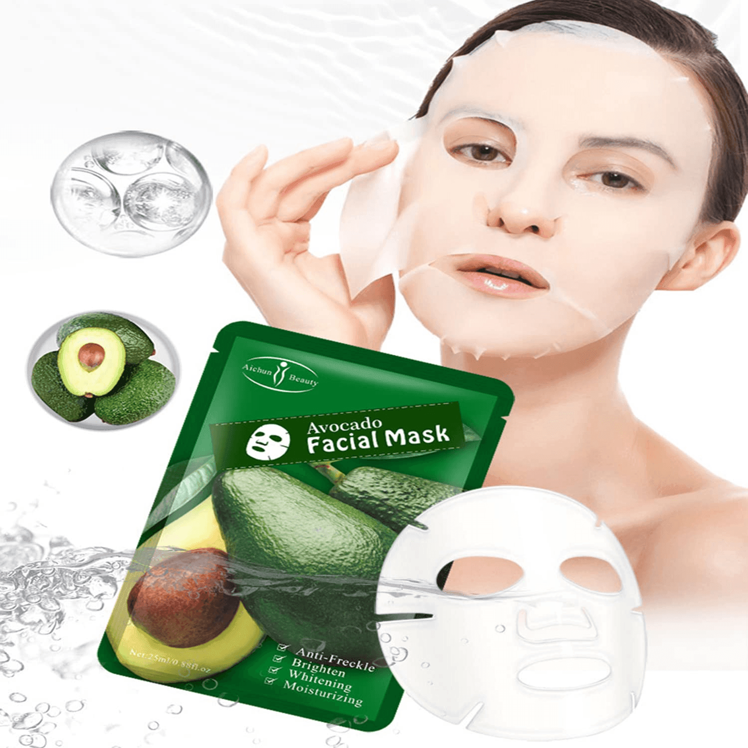 Aichun Beauty Acocado Facial Mask - 3pcs - Pinoyhyper