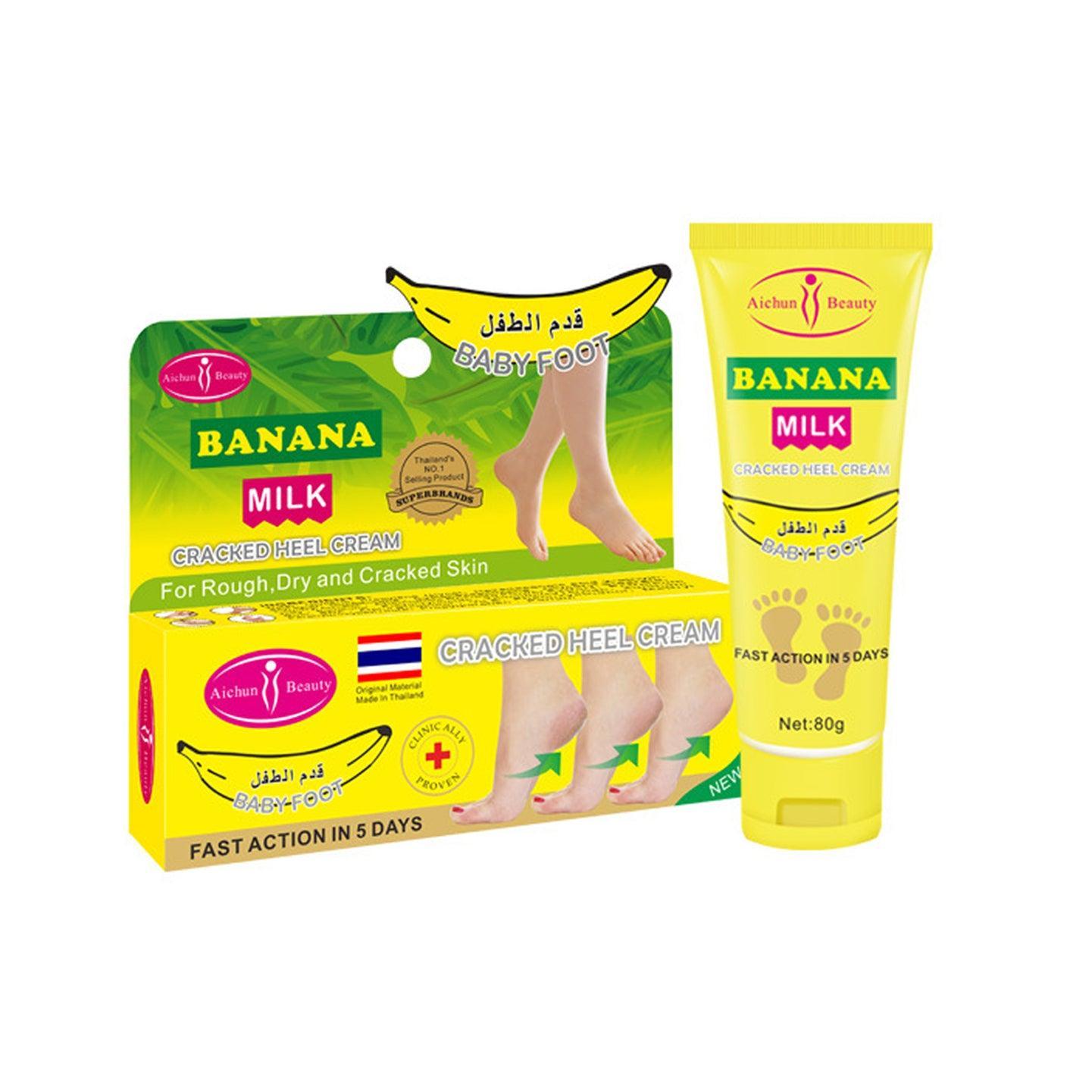 Aichun Beauty Banana Milk Cracked Heel Foot Repair Cream - 80g - Pinoyhyper