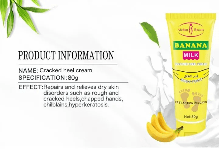 Aichun Beauty Banana Milk Cracked Heel Foot Repair Cream - 80g - Pinoyhyper