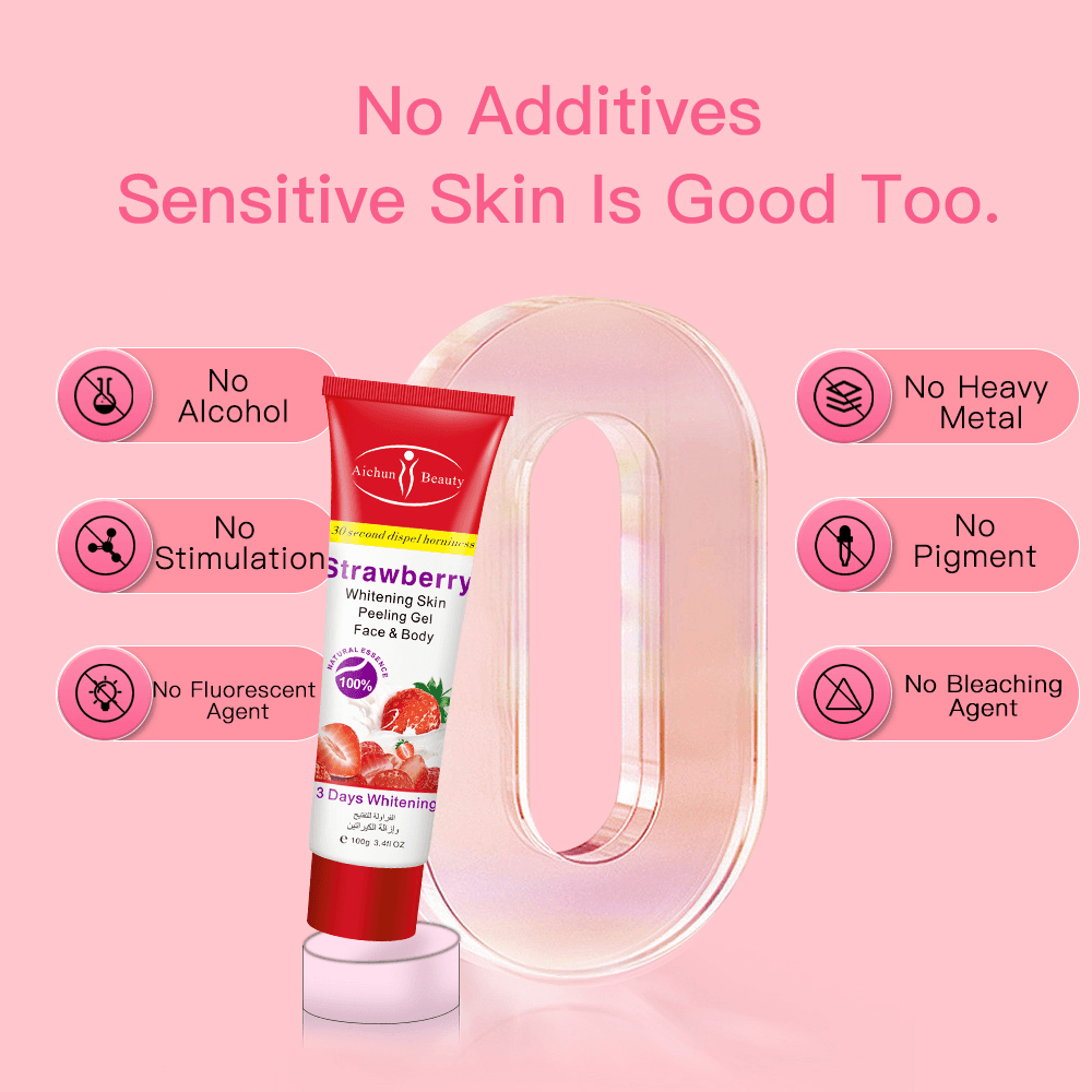 Aichun Beauty Strawberry Whitening Skin Peeling Gel Face & Body - 100g - Pinoyhyper