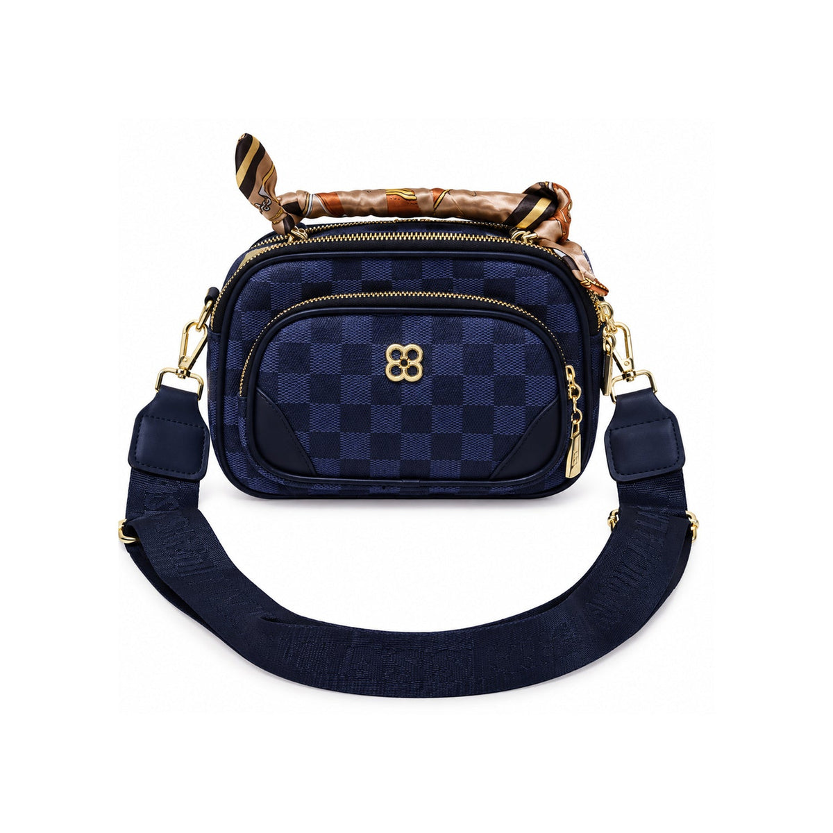 Monogram Wide-Strap Crossbody Bag - 500