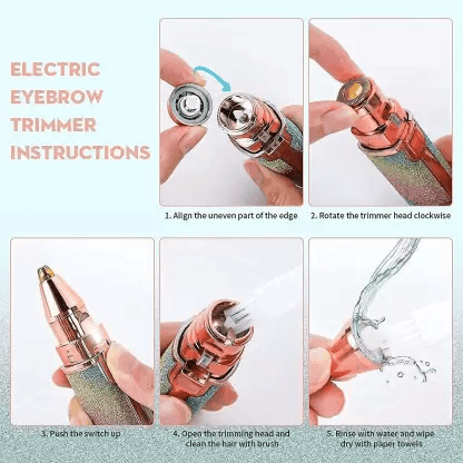 Battery Operated 2in1 EyeBrow Trimmer Shaver For Ladies S-008 - Pinoyhyper