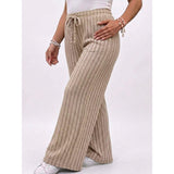 Classic Rib Knit Everyday Palazzo Pants - R1511