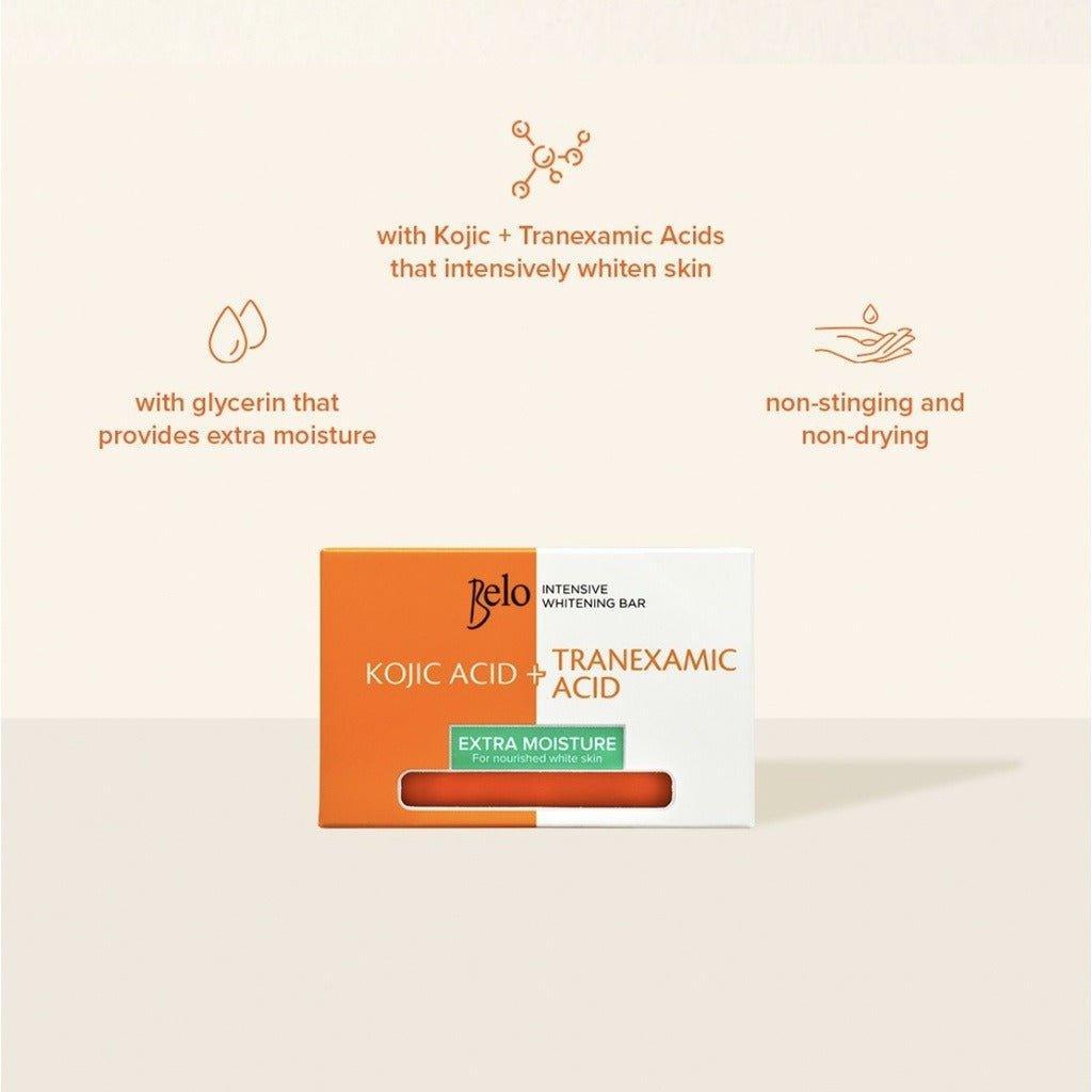 Belo Kojic Acid + Tranexamic Acid Extra Moisture Soap 2 × 65g - Pinoyhyper