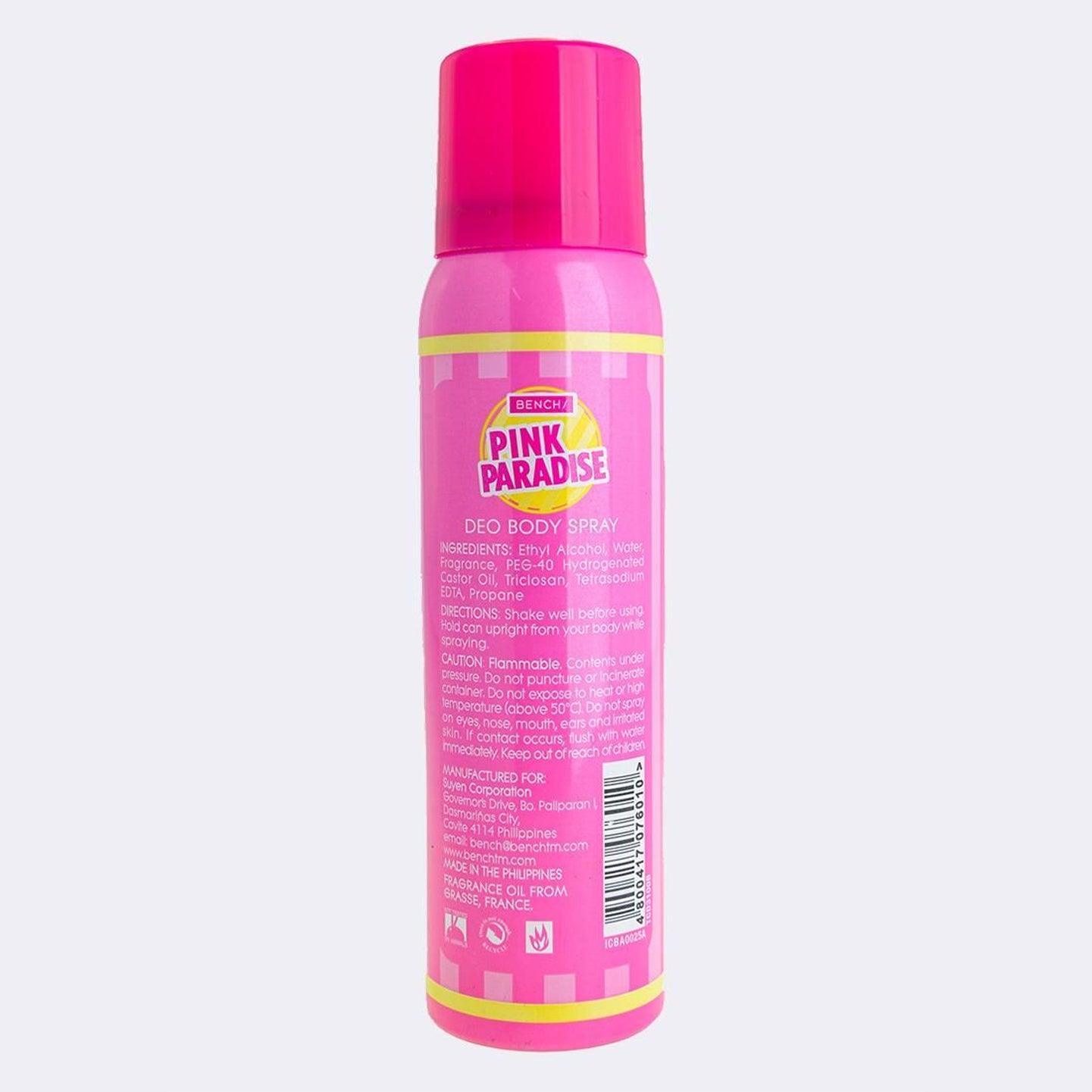 Bench Pink Paradise Body Spray - 100ml - Pinoyhyper