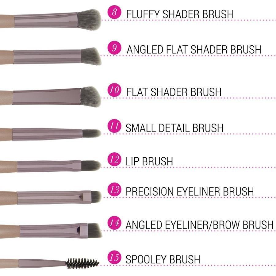 BH Cosmetics Lavish Elegance 15 piece Brush Set With Cosmetic Bag - Pinoyhyper