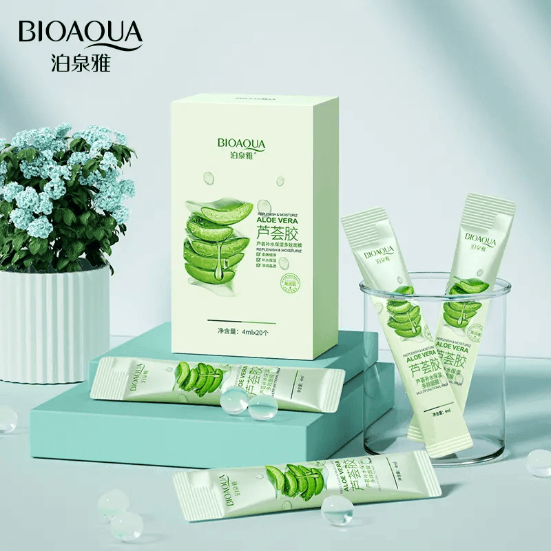 BIOAQUA Aloe Vera Moisturizing Facial Mask 4ml x 20pcs - Pinoyhyper