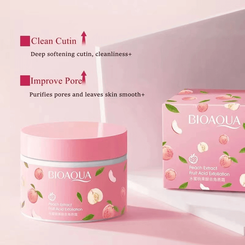 BIOAQUA Peach Extract Exfoliating Body Scrub Gel - 140g - Pinoyhyper