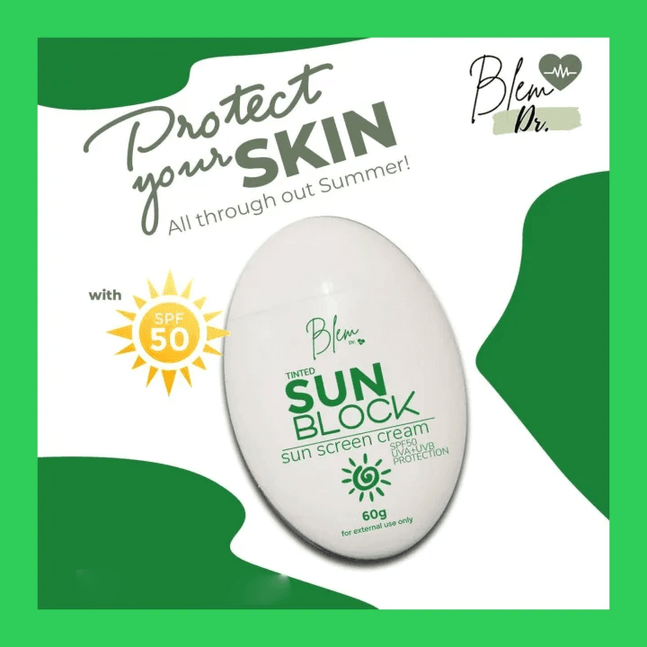 Blem Dr Tinted Sunblock Sun Screen SPF 50 - 60g - Pinoyhyper