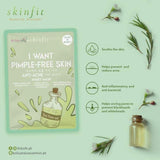 Brilliant I Want Pimple Free Skin Anti Acne Sheet Mask - Pinoyhyper