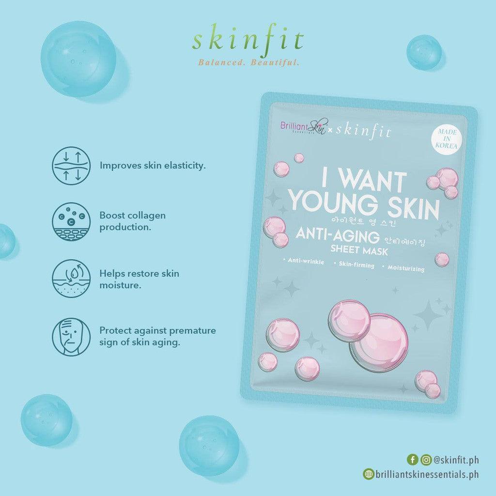 Brilliant I Want Young Skin Anti Aging Sheet Mask - Pinoyhyper