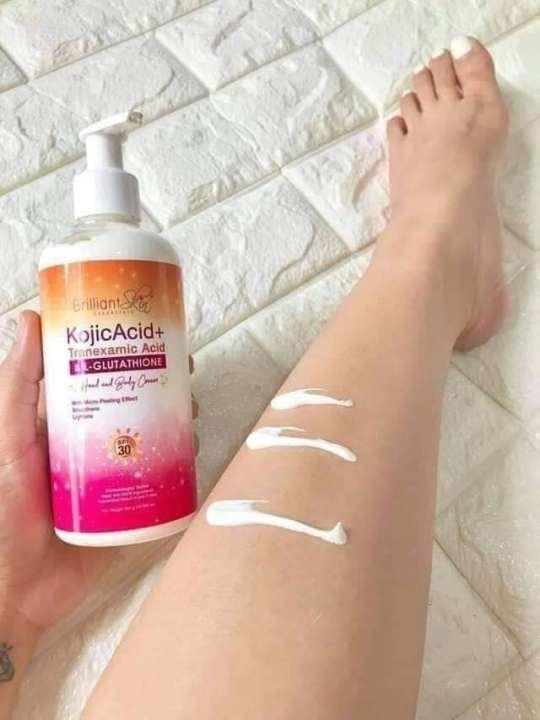 Brilliant KojicAcid+ &amp; L-Glutathione Body Cream SPF 30 - 300g - Pinoyhyper