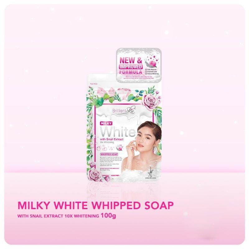 Brilliant Skin Milky White Whipped Soap - 100g - Pinoyhyper