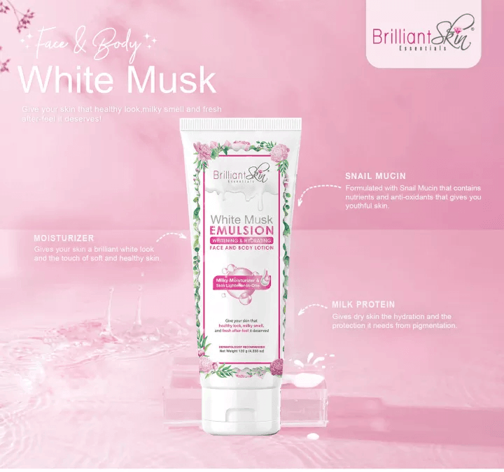 Brilliant White Musk Emulsion Lotion - 120g - Pinoyhyper