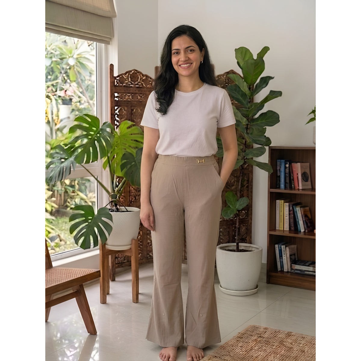 Women's High-Waisted Wide-Leg Palazzo Pants - WLP026