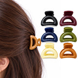 Multicolor Glossy Hair Claw Clips - 12 Pcs (A-16)