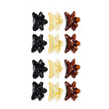 Fashionable Flower Shaped Hair Clips - 12 Pcs (A-3)