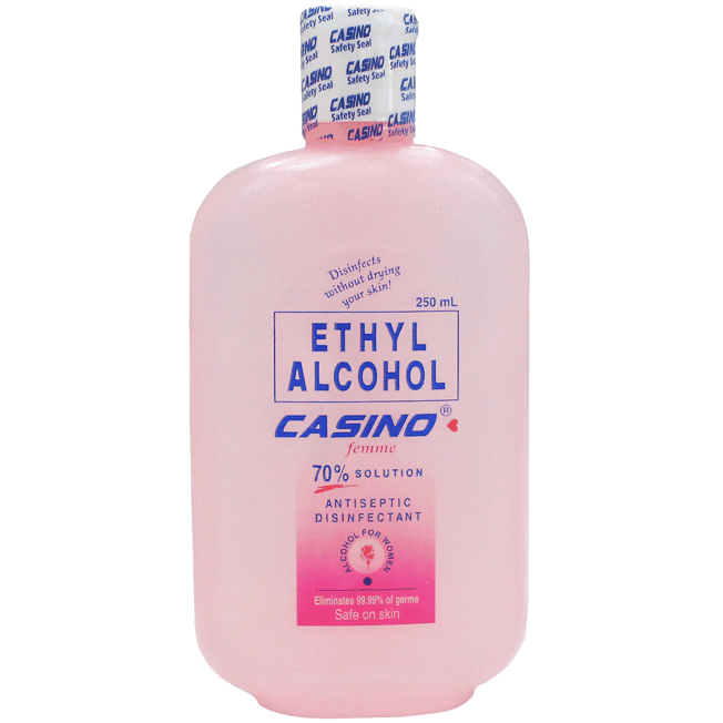 Casino Ethyl Femme Ethyl Alcohol Antiseptic and disinfectant 250ml - Pinoyhyper