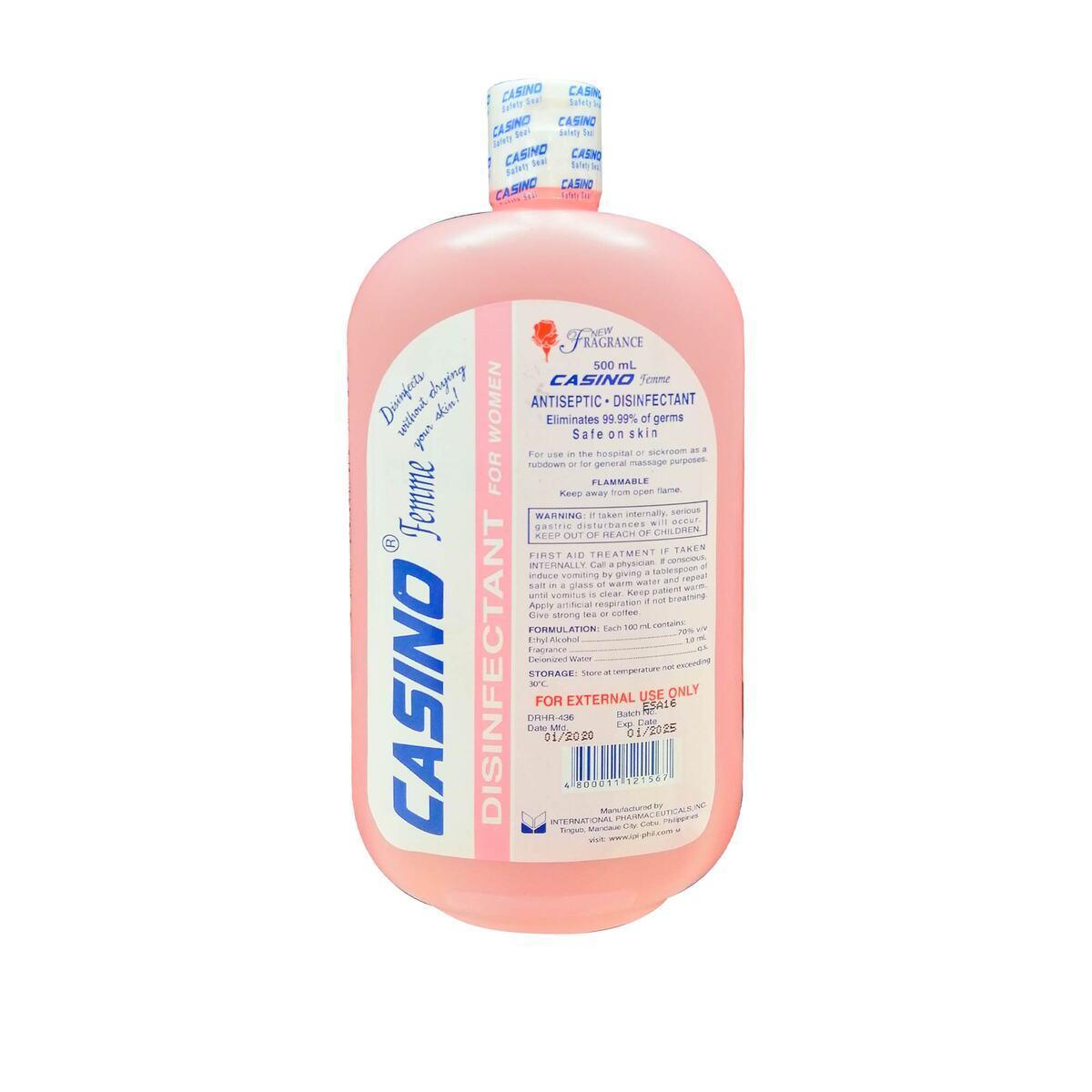 Casino Femme Disinfectant For Women 500ml - Pinoyhyper