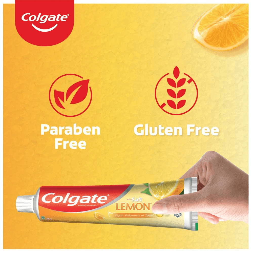 Colgate Active Salt Lemon Germ Fighting Toothpaste - 100g - Pinoyhyper