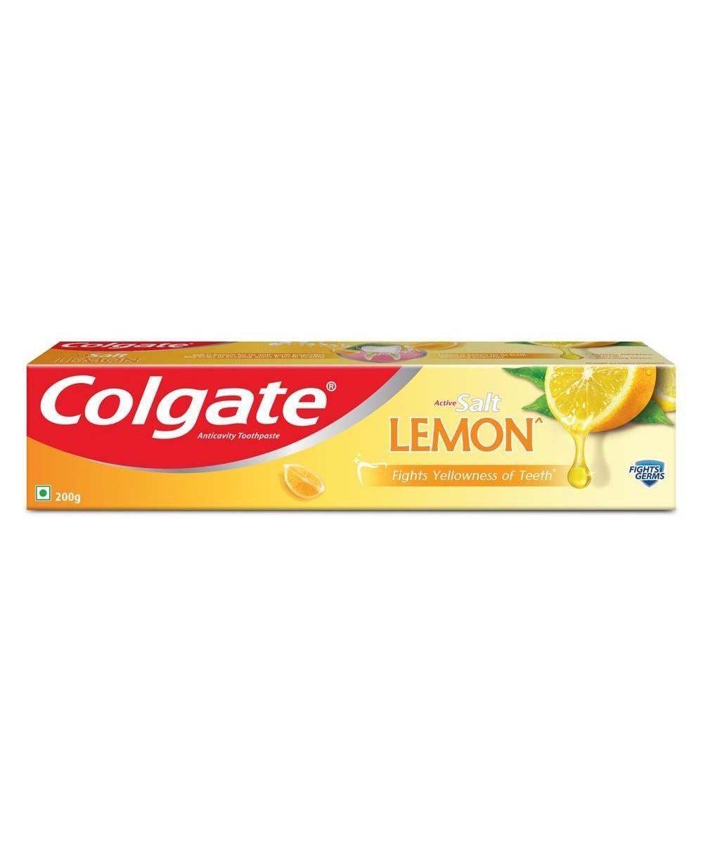 Colgate Active Salt Lemon Germ Fighting Toothpaste - 200gm - Pinoyhyper