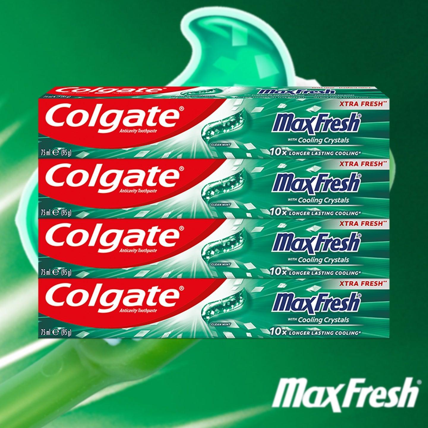 Colgate Max Fresh Clean Mint Gel Toothpaste - 4 x 75ml - Pinoyhyper