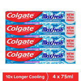 Colgate Max Fresh Cool Mint Gel Toothpaste - 4 X 75ml - Pinoyhyper