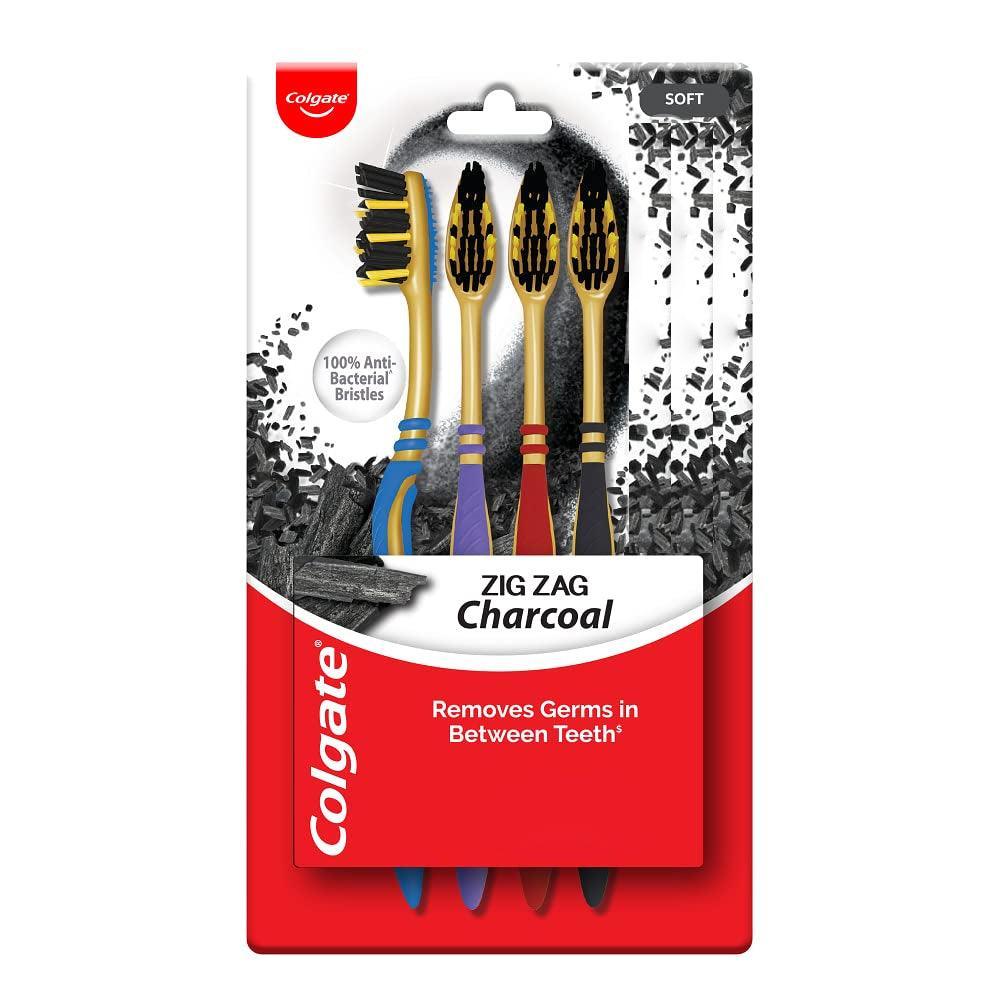 Colgate ZigZag Charcoal Bristle Toothbrush - Soft (BUY 2 GET 2 Free) - Pinoyhyper