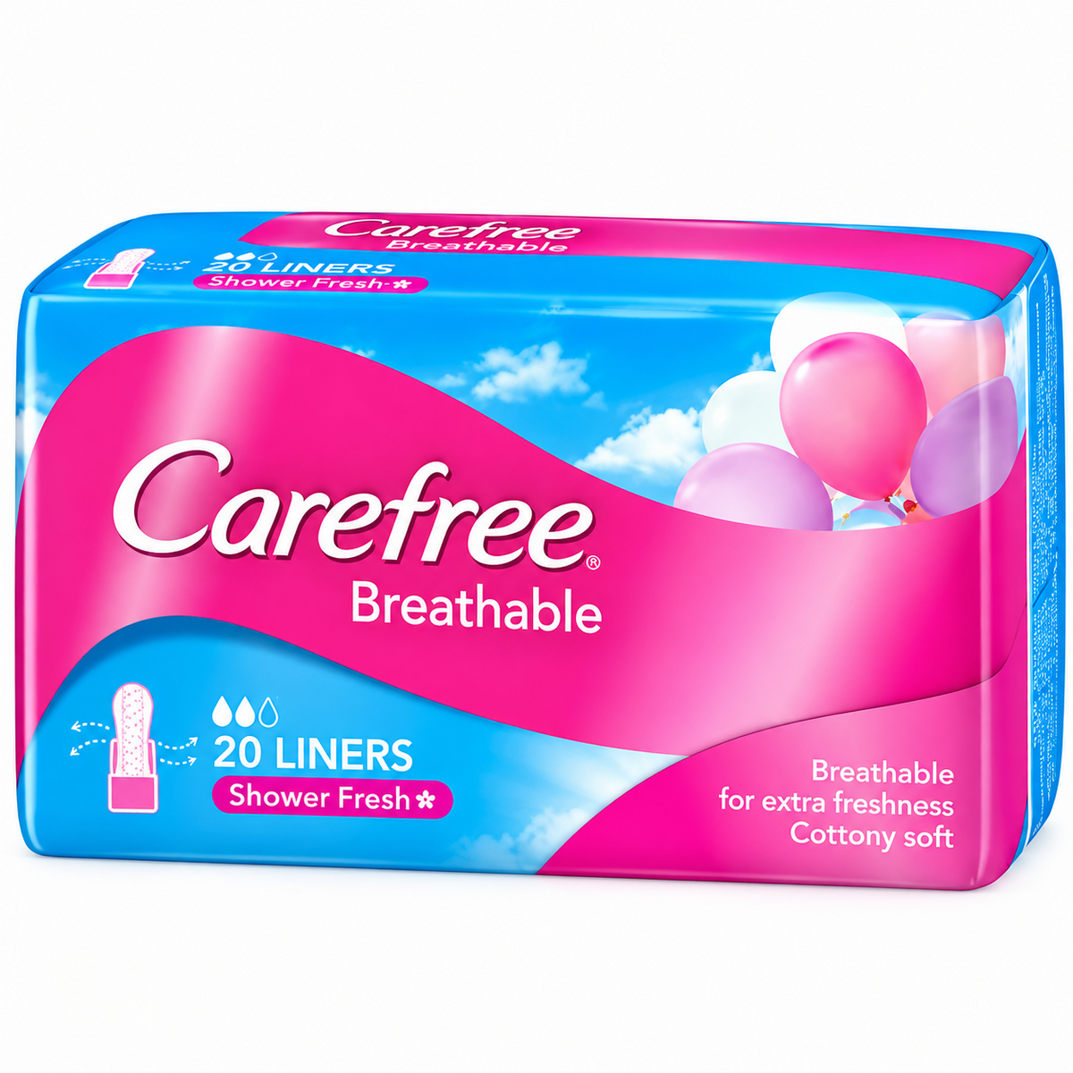 Carefree Breathable Shower Fresh 20s
