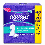 Always Daily Liners Comfort Protect Normal 60
