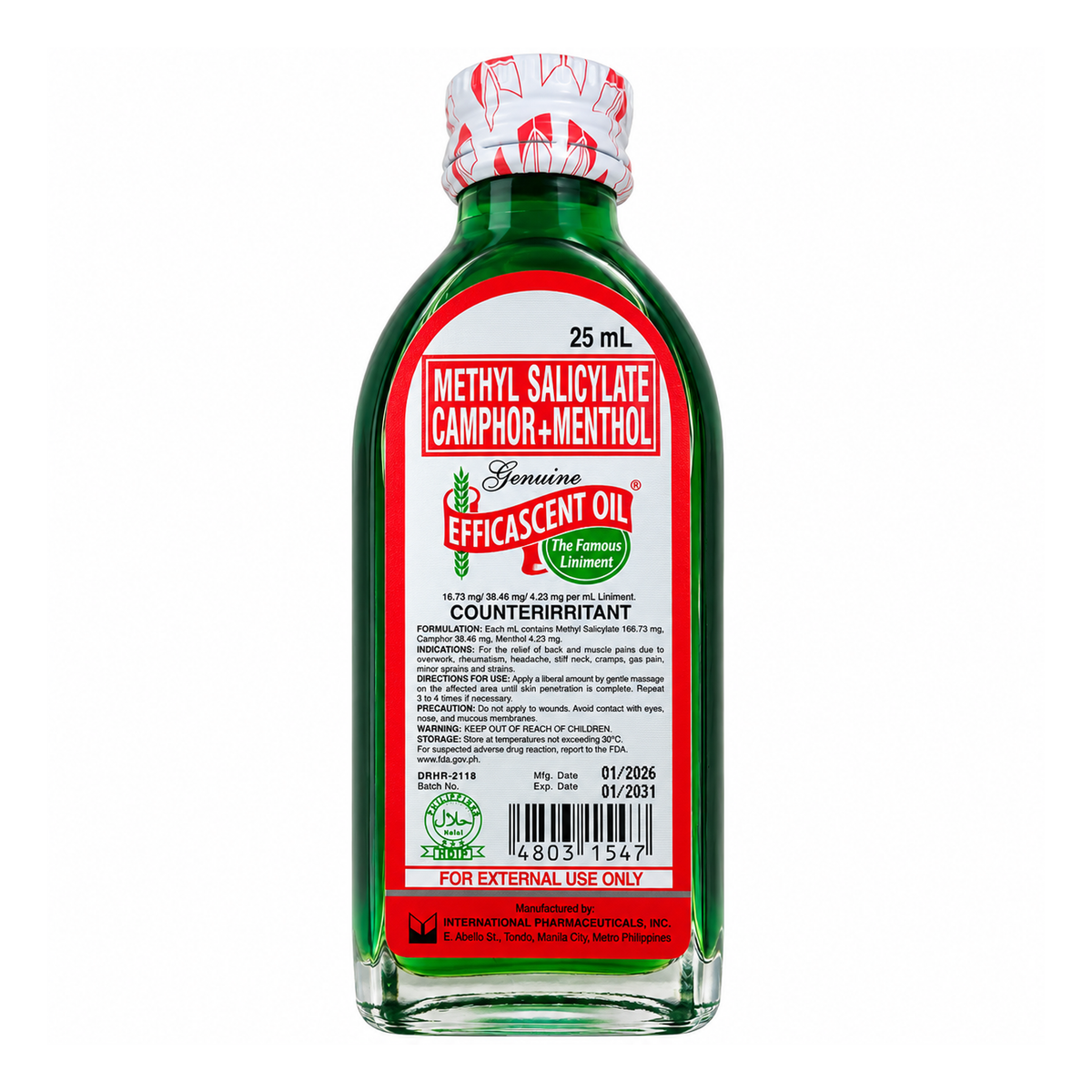 Genuine Efficascent Oil Liniment 25ml