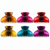 Dantiya Stylish Glossy Hair Claw Clips - 6 Pcs (ACG00107)