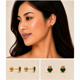 Elegant Heart-Shaped Stud Earrings - 127