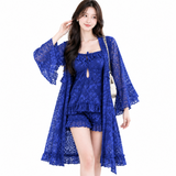 Women’s Floral Lace Ruffle Cover-Up Set - M3224